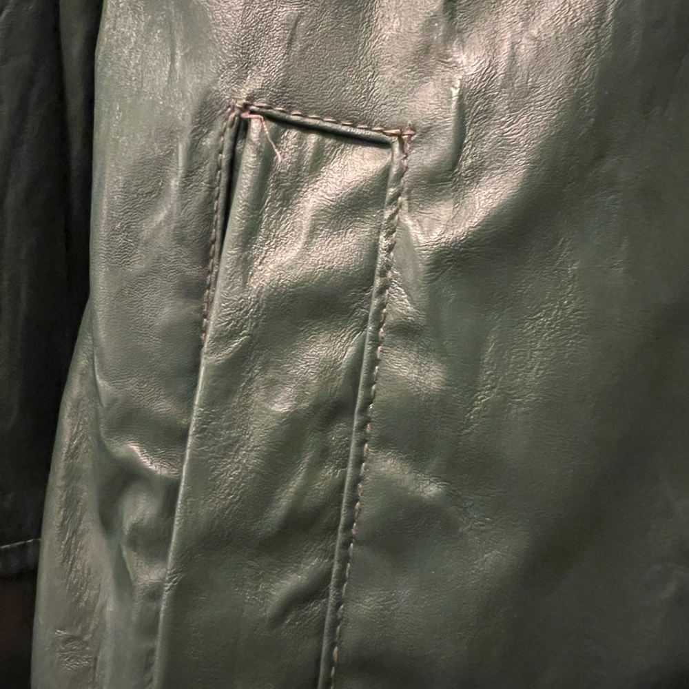 Green Faux Leather Jacket - Picture 7 of 11